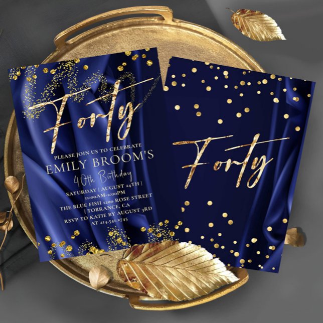 Fintvätt 40:e fyrtioårsdagen inbjudningar (Skapare uppladdad)