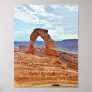 Fintvätt, Arches Nat'l Park, Psalm 25 Poster
