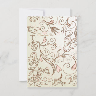 Fintvätt av babykläder för Blommigt Inbjudningar