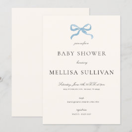 Fintvätt av blå babykläder inbjudningar