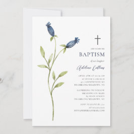 Fintvätt av blå vattenfärg inbjudningar