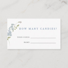 Fintvätt av blått Blommigt, babyvisningsprogram Tilläggskort