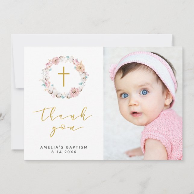 Fintvätt av Blommigt och bomull, Tack (Framsida)