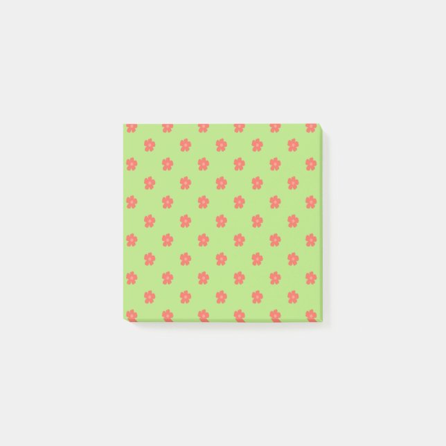 Fintvätt av Blommigt Post-it Block (Framsida)