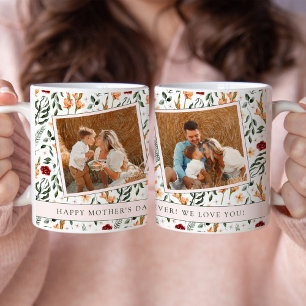 Fintvätt av Blommigt Stil Mors dag Kaffemugg