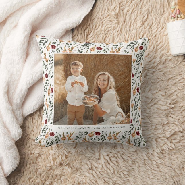 Fintvätt av Blommigt Stil Mors dag Kudde (Filt)