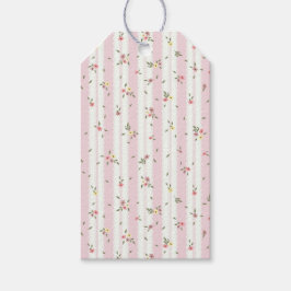 Fintvätt av Blommönster Gift-Märkre Presentetikett