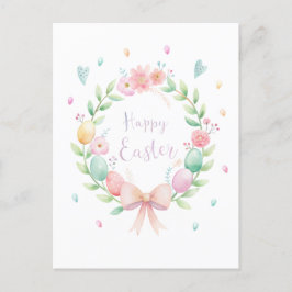 Fintvätt av blommor och ägg från Påsk Helg Vykort