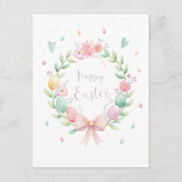 Fintvätt av blommor och ägg från Påsk Helg Vykort