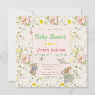 Fintvätt av blommor och löv i kinesiska stil Invit