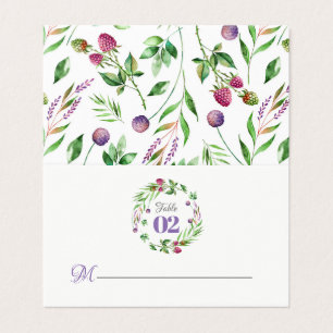 Fintvätt av blommor och päron Mönster med utandnin Visitkort