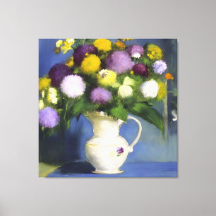 Fintvätt av blooms Wall Décre Canvastryck