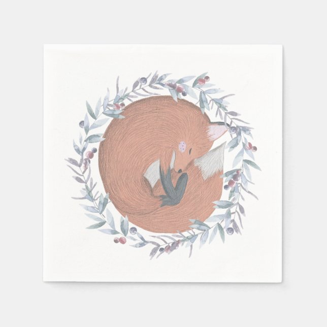 Fintvätt av botaniskt räv pappersservett (Framsidan)