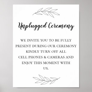 Fintvätt av Ceremony utan pluggat Grenar Poster