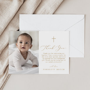 Fintvätt av enkel Kor-baptism från Guld-fotominima Tack Kort