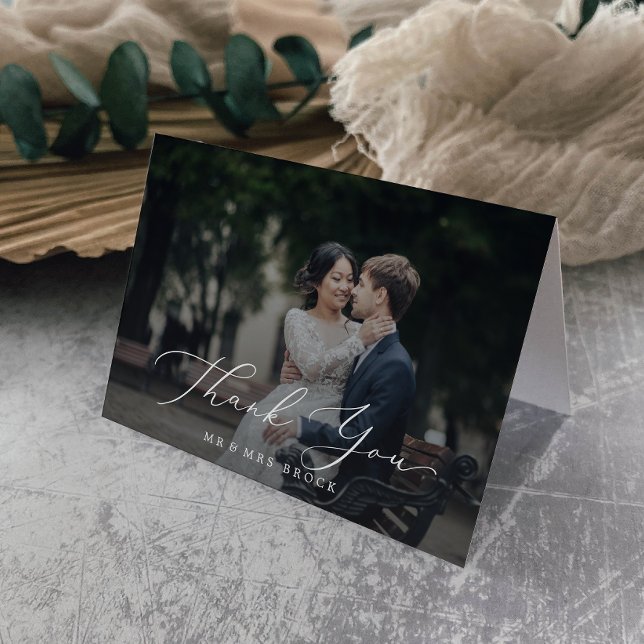 Fintvätt av fet Mörk för kalligrafi Tack Kort (Skapare uppladdad)