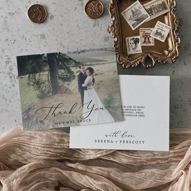 Fintvätt av Fintvätt med svart kalligrafi - lätt f Tack Kort (Skapare uppladdad)