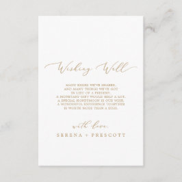 Fintvätt av Guld-calligrafi, Wishing-brunnskort Tilläggskort