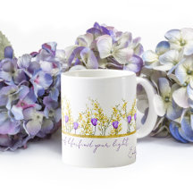 Fintvätt av Gult och Lila blommor