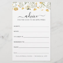 Fintvätt av Gult Wildblomma för Newlyweds