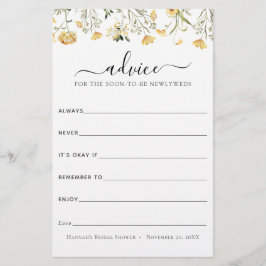 Fintvätt av Gult Wildblomma för Newlyweds