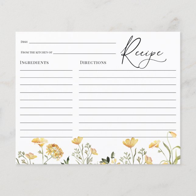 Fintvätt av Gulten Wildblomma-Möhippa (Framsida)