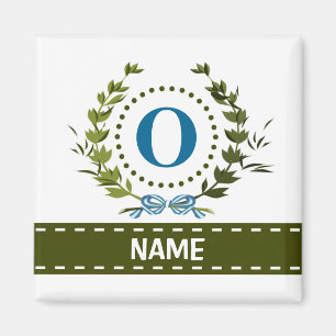 Fintvätt av ivy och Bow Namn med Monogram O Magnet