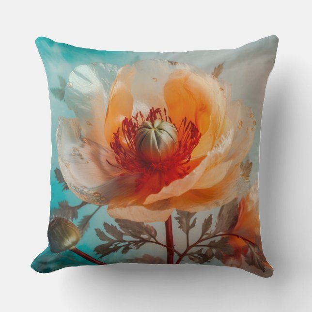 Fintvätt av känslig Orange Kudde (Framsida)