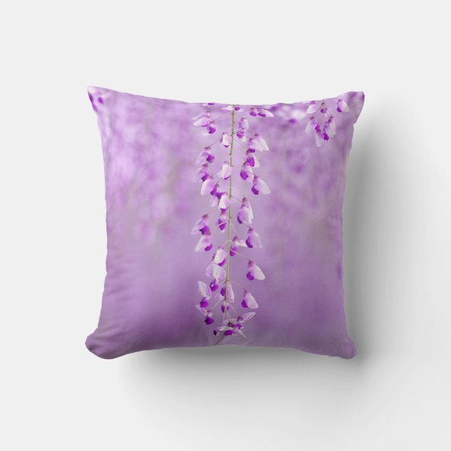 Fintvätt av lavender-blommor Pillow Kudde (Framsida)