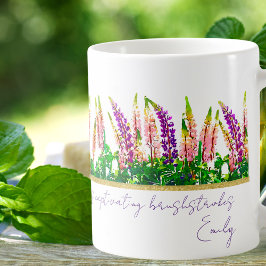 Fintvätt av Lila Lupine Flowers citerar Mugg