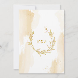 Fintvätt av linjära löv inbjudningar