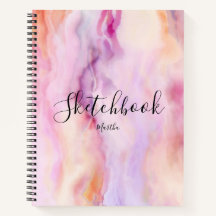 Fintvätt av målad konstnärlig Elegant Sketchbook