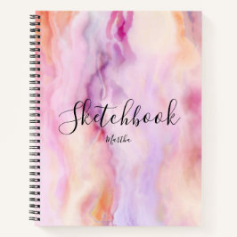 Fintvätt av målad konstnärlig Elegant Sketchbook