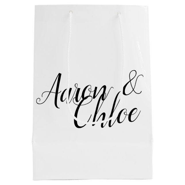 Fintvätt av minimalistisk kalligrafi Bröllop (Baksidan)