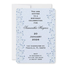 Fintvätt av Mörk blått jokerblomma, Födelsedagsfes