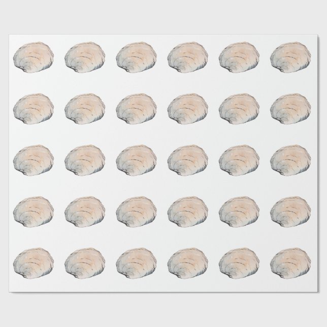 Fintvätt av Pastel Clam-Snäcka Presentpapper (Platt)