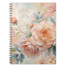 Fintvätt av persikofärgad tonerBlommigt Vattenfärg