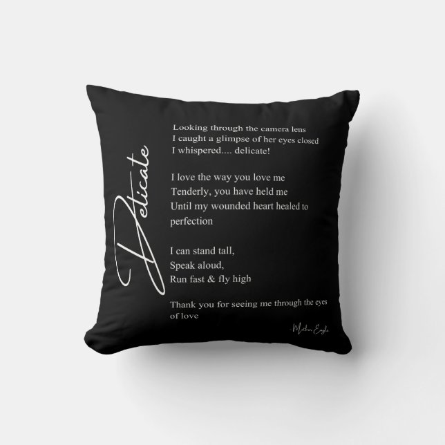 Fintvätt av poetry Decor Kärlek Kudde (Framsida)