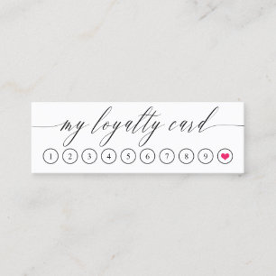 Fintvätt av Rosa Heart Loyalty Card Lojalitetskort