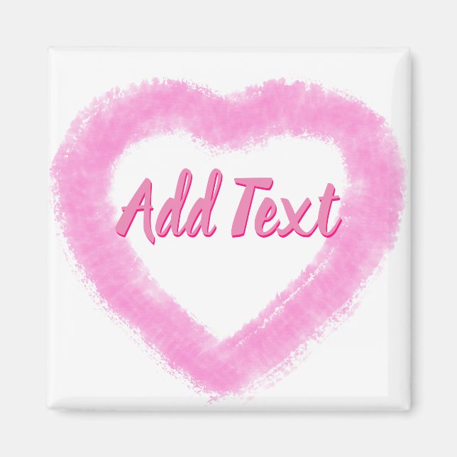 Fintvätt av Rosa Hjärtform Magnet (Framsidan)