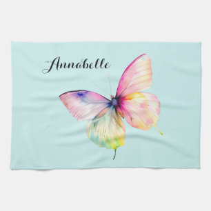 Fintvätt av Rosa i Pastel Rainbow Färg Kökshandduk