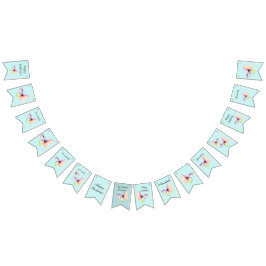 Fintvätt av Rosa i Pastel Rainbow Färg Vimplar