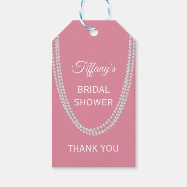 Fintvätt av Rosa Pearls Möhippa Presentetikett (Framsidan)