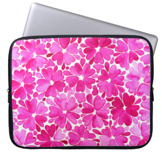 Fintvätt av Rosa, vattenfärgslådor Laptop Fodral
