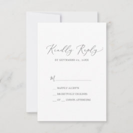 Fintvätt av Silver Calligraphy Simple OSA kort