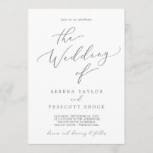 Fintvätt av Silver-kalligrafi Bröllop