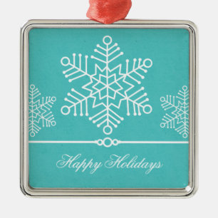 Fintvätt av Snöflingor Premium Square Ornament