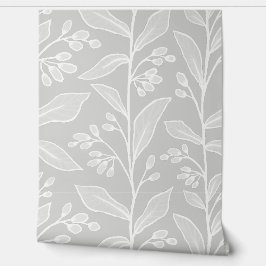 Fintvätt av stora vita växter i botaniskt Reverie