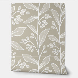 Fintvätt av stora vita växter i botaniskt Reverie