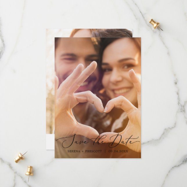 Fintvätt av svart fotomall Spara datum Spara Datumet (Fram/Back In Situ)